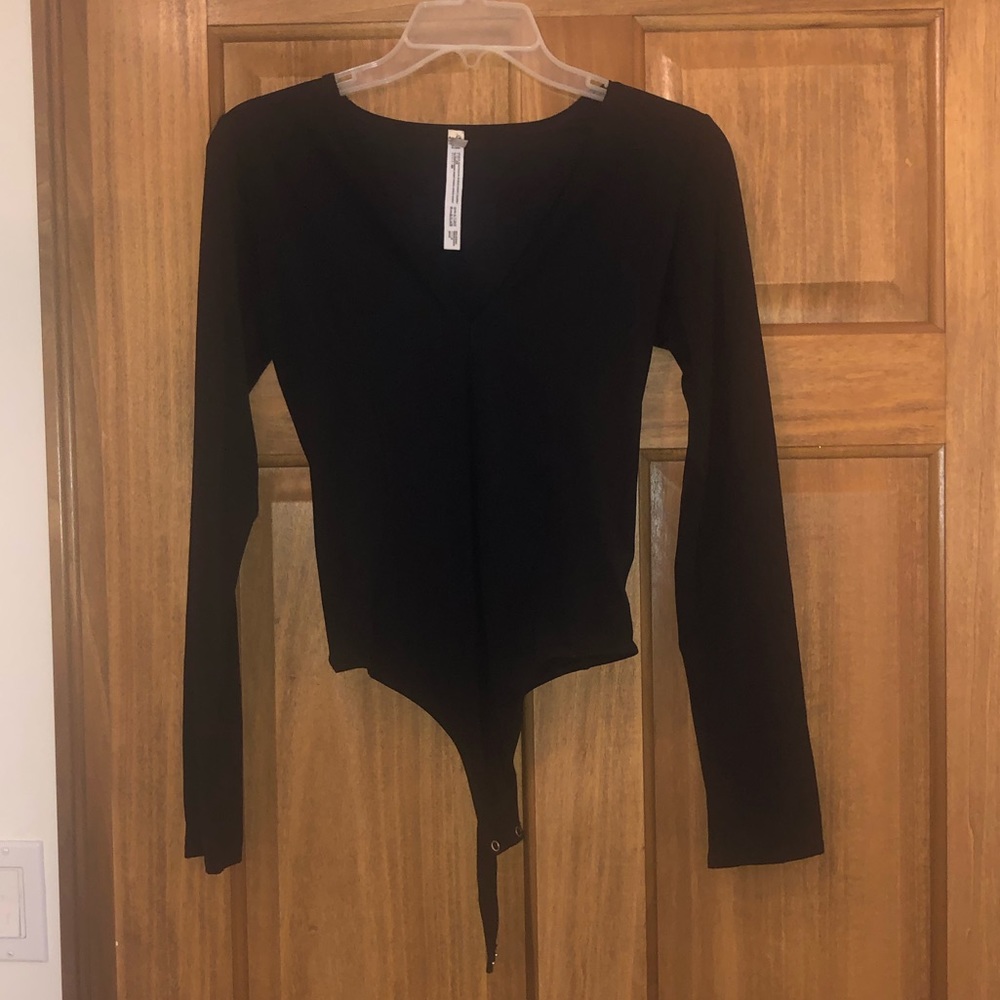 Black long sleeve bodysuit